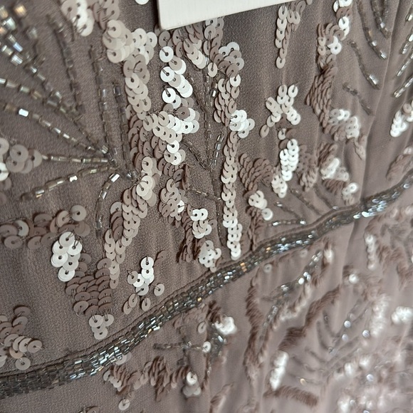 Mac Duggal EMBELLISHED HIGH NECK PUFF SLEEVE FITTED DRESS size 16 NEW $498 - Picture 14 of 16